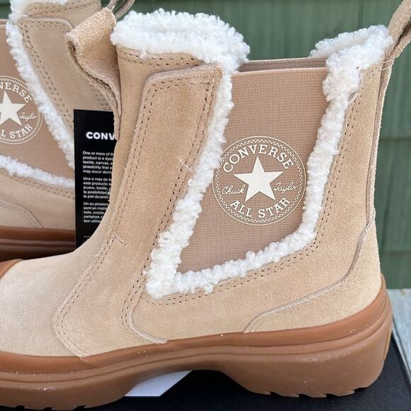 Converse Chuck Taylor All Star Chelsea Lugged Suede Boots Shoes Size 3 - Picture 3 of 11